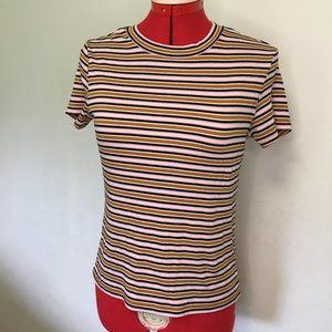 Striped Fitted Rib Tee